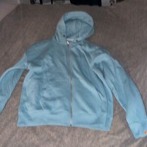 NWT Free Planet Light Blue Zip Front Hoody size medium